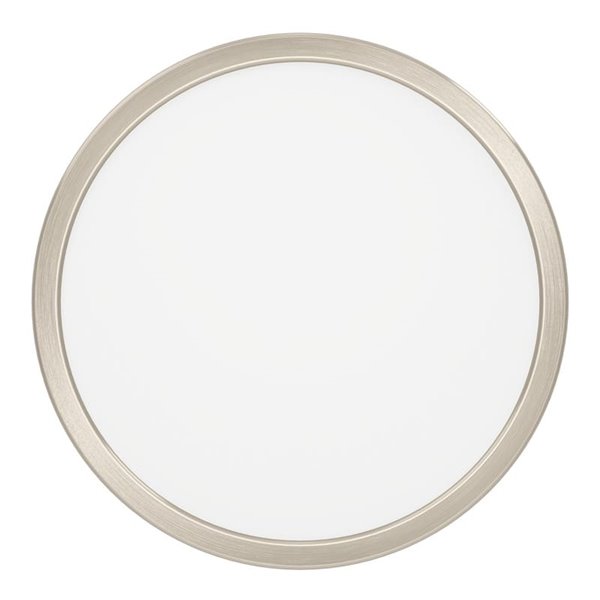 Plafón de techo LED Ø280mm FUEVA 6 níquel, 14,2W 1800Lm CCT (2700K-4000K-6500K), IP20