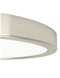 Plafón de techo LED Ø280mm FUEVA 6 níquel, 14,2W 1800Lm CCT (2700K-4000K-6500K), IP20