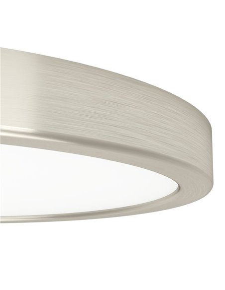 Luminária de teto LED Ø280mm FUEVA 6 níquel, 14,2W 1800Lm CCT (2700K-4000K-6500K), IP20