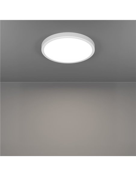 Plafonnier de salle de bain IP44 Ø280mm FUEVA 6 blanc, 14,2W 1800Lm CCT (2700K-4000K-6500K)