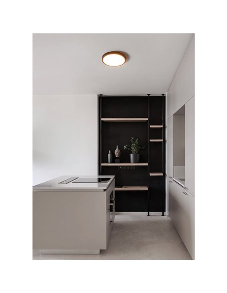 Downlight LED IP44 Ø280mm FUEVA 6 negro, 14,2W 1800Lm CCT (2700K-4000K-6500K)