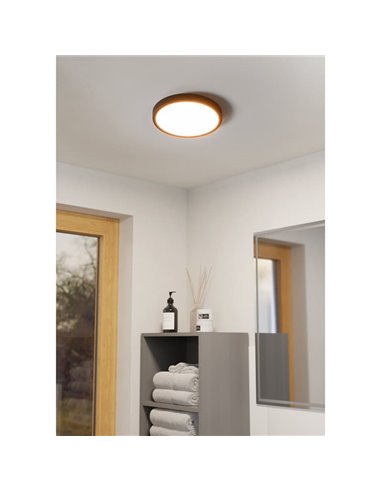 Downlight LED IP44 Ø280mm FUEVA 6 negro, 14,2W 1800Lm CCT (2700K-4000K-6500K)