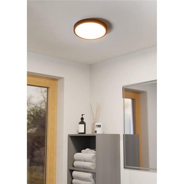 Downlight LED IP44 Ø280mm FUEVA 6 noir, 14,2W 1800Lm CCT (2700K-4000K-6500K)