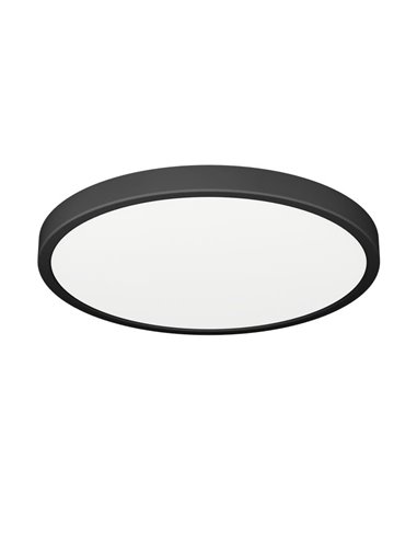 Downlight LED IP44 Ø280mm FUEVA 6 negro, 14,2W 1800Lm CCT (2700K-4000K-6500K)