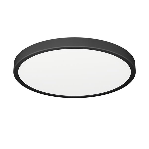 Downlight LED IP44 Ø280mm FUEVA 6 noir, 14,2W 1800Lm CCT (2700K-4000K-6500K)