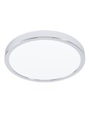 Luz de techo cromada IP44 Ø280mm FUEVA 6, 14,2W 1800Lm CCT (2700K-4000K-6500K)