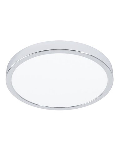 Luz de techo cromada IP44 Ø280mm FUEVA 6, 14,2W 1800Lm CCT (2700K-4000K-6500K)