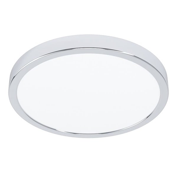 Luz de techo cromada IP44 Ø280mm FUEVA 6, 14,2W 1800Lm CCT (2700K-4000K-6500K)