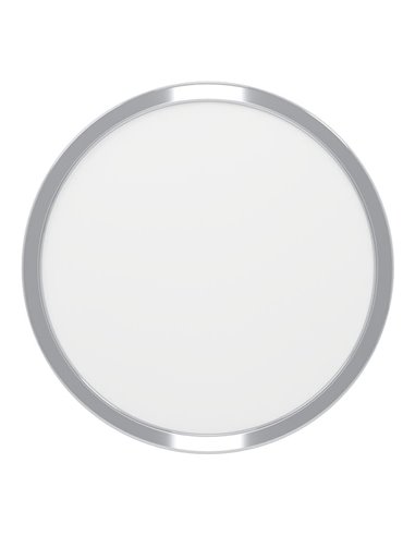 Luz de techo cromada IP44 Ø280mm FUEVA 6, 14,2W 1800Lm CCT (2700K-4000K-6500K)