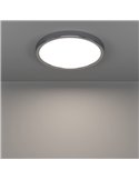 Luz de techo cromada IP44 Ø280mm FUEVA 6, 14,2W 1800Lm CCT (2700K-4000K-6500K)