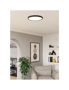 Downlight LED superficie Ø390mm negro FUEVA 6, 17W 2900Lm CCT (2700K-4000K-6500K), IP20 2