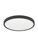 Downlight LED superficie Ø390mm negro FUEVA 6, 17W 2900Lm CCT (2700K-4000K-6500K), IP20