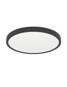 Downlight LED superficie Ø390mm negro FUEVA 6, 17W 2900Lm CCT (2700K-4000K-6500K), IP20