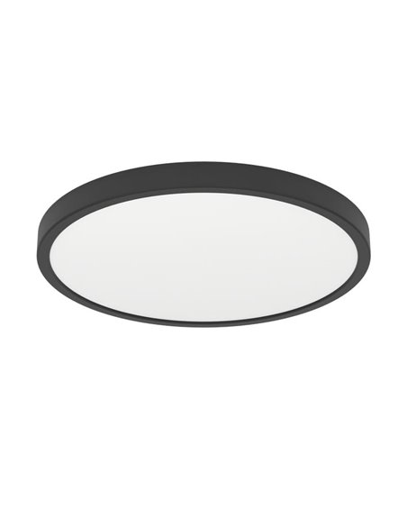 Downlight LED superficie Ø390mm negro FUEVA 6, 17W 2900Lm CCT (2700K-4000K-6500K), IP20