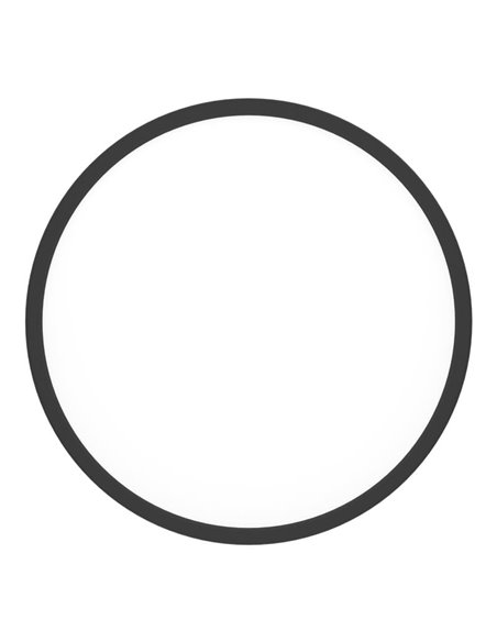 Downlight LED superficie Ø390mm negro FUEVA 6, 17W 2900Lm CCT (2700K-4000K-6500K), IP20