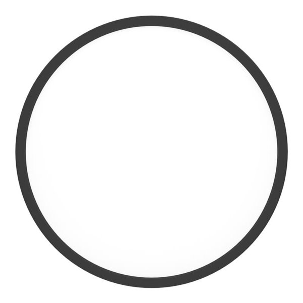 Downlight LED superficie Ø390mm negro FUEVA 6, 17W 2900Lm CCT (2700K-4000K-6500K), IP20