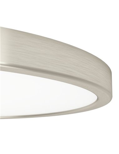 Luminária de teto LED de superfície Ø390mm níquel FUEVA 6, 17W 2900Lm CCT (2700K-4000K-6500K), IP20