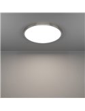 Luminária de teto LED de superfície Ø390mm níquel FUEVA 6, 17W 2900Lm CCT (2700K-4000K-6500K), IP20