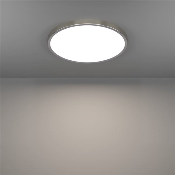 Plafón LED de superficio Ø390mm níquel FUEVA 6, 17W 2900Lm CCT (2700K-4000K-6500K), IP20