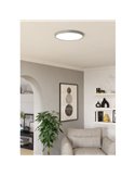 Plafonnier LED apparent Ø390mm nickel FUEVA 6, 17W 2900Lm CCT (2700K-4000K-6500K), IP20