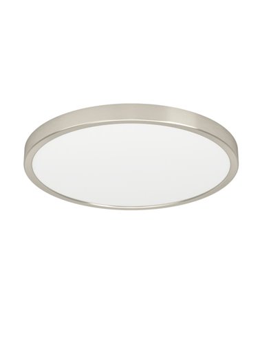 Plafón LED de superficio Ø390mm níquel FUEVA 6, 17W 2900Lm CCT (2700K-4000K-6500K), IP20