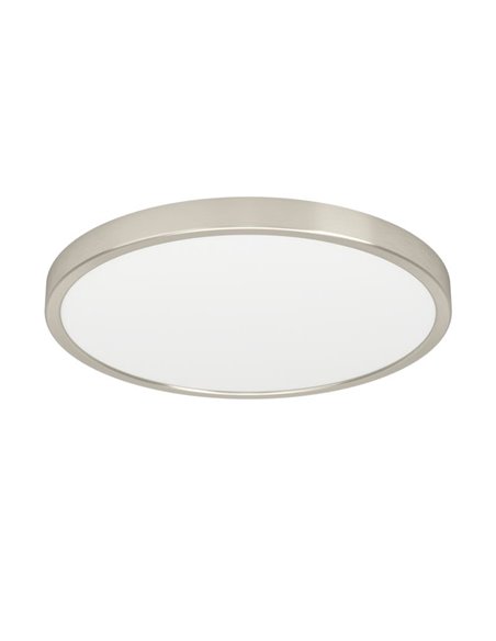 Luminária de teto LED de superfície Ø390mm níquel FUEVA 6, 17W 2900Lm CCT (2700K-4000K-6500K), IP20