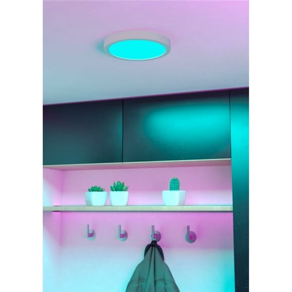Plafón LED inteligente CONNECT-Z blanco Ø210mm FUEVA 6-Z, RGB+CCT (2700-6500K)