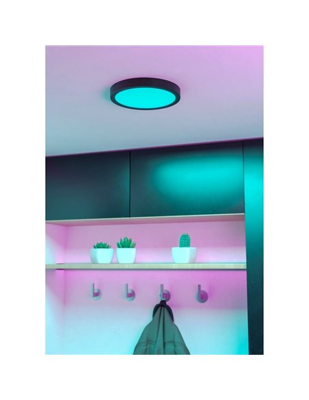 Downlight LED inteligente CONNECT-Z negro Ø210mm FUEVA 6-Z, RGB+CCT (2700-6500K)