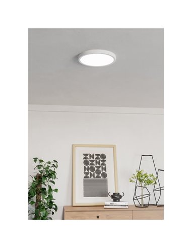 Plafón LED inteligente CONNECT-Z blanco Ø280mm FUEVA 6-Z, RGB+CCT (2700-6500K)