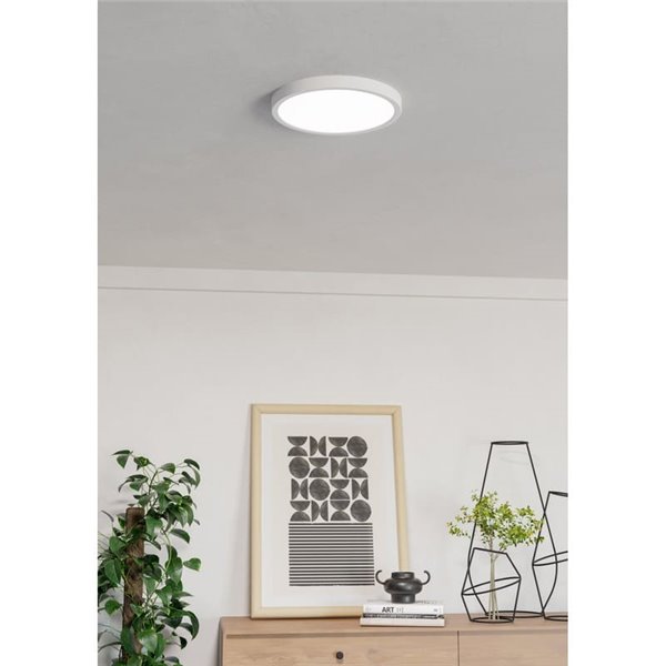 Plafón LED inteligente CONNECT-Z blanco Ø280mm FUEVA 6-Z, RGB+CCT (2700-6500K)