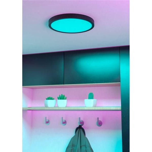 Downlight LED inteligente CONNECT-Z negro Ø280mm FUEVA 6-Z, RGB+CCT (2700-6500K)