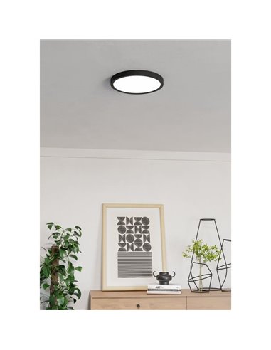 Downlight LED inteligente CONNECT-Z negro Ø280mm FUEVA 6-Z, RGB+CCT (2700-6500K)