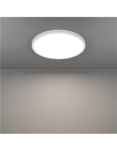 Plafón LED inteligente CONNECT-Z blanco Ø390mm FUEVA 6-Z, RGB+CCT (2700-6500K)