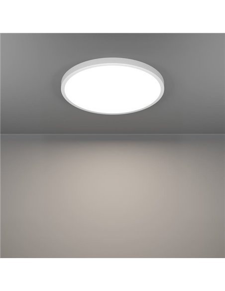 Luminária de teto LED inteligente FUEVA 6-Z CONNECT-Z, branca, Ø390 mm, RGB+CCT (2700-6500K)