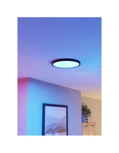 Downlight LED inteligente CONNECT-Z negro Ø390mm FUEVA 6-Z, RGB+CCT (2700-6500K)