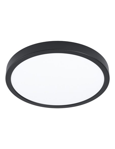 Downlight LED inteligente CONNECT-Z negro Ø390mm FUEVA 6-Z, RGB+CCT (2700-6500K)