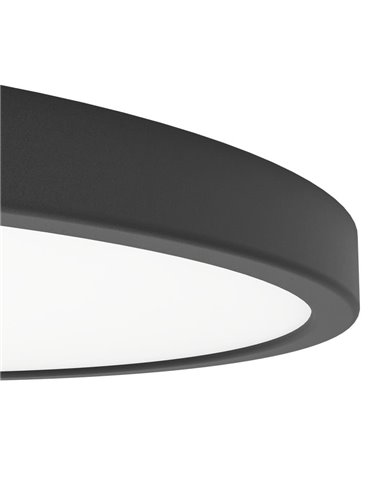 Downlight LED inteligente CONNECT-Z negro Ø390mm FUEVA 6-Z, RGB+CCT (2700-6500K)