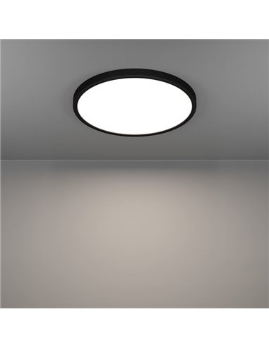 Downlight LED inteligente CONNECT-Z negro Ø390mm FUEVA 6-Z, RGB+CCT (2700-6500K)