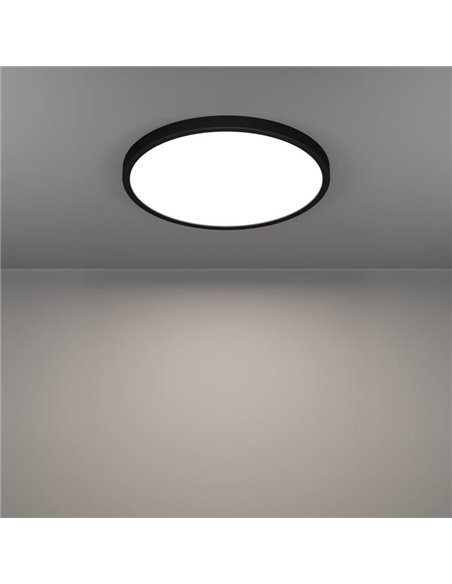 Downlight LED inteligente CONNECT-Z negro Ø390mm FUEVA 6-Z, RGB+CCT (2700-6500K)