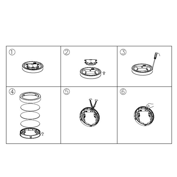 Plafonnier LED apparent Ø165mm blanc FUEVA 6, CCT (2700K-4000K-6500K), 7,5W 1000Lm, IP20