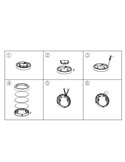 Downlight de superficie LED Ø165mm negro FUEVA 6, 7,5W 1000Lm CCT (2700K-4000K-6500K), IP20