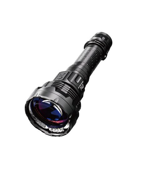 Linterna de mano P40 doble haz 2000 lúmenes, alcance ultra largo 2900m IP68 sumergible 2 metros