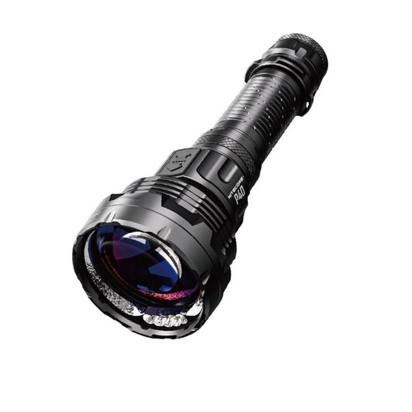 Linterna de mano P40 doble haz 2000 lúmenes, alcance ultra largo 2900m IP68 sumergible 2 metros