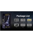 Linterna de mano P40 doble haz 2000 lúmenes, alcance ultra largo 2900m IP68 sumergible 2 metros