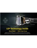 Linterna de mano P40 doble haz 2000 lúmenes, alcance ultra largo 2900m IP68 sumergible 2 metros