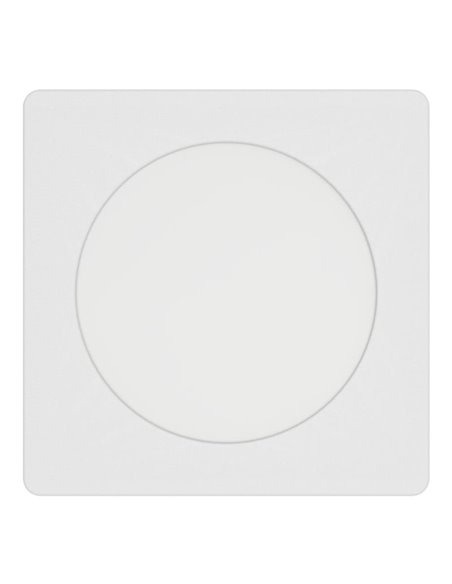 Downlight LED quadrado embutido 117x117mm branco FUEVA 6, CCT (2700K-4000K-6500K), 6,3W, 720Lm