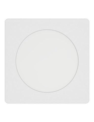 Downlight LED quadrado embutido 117x117mm branco FUEVA 6, CCT (2700K-4000K-6500K), 6,3W, 720Lm