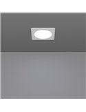 Downlight LED cuadrado empotrable 117X117mm blanco FUEVA 6, CCT (2700K-4000K-6500K), 6,3W, 720Lm