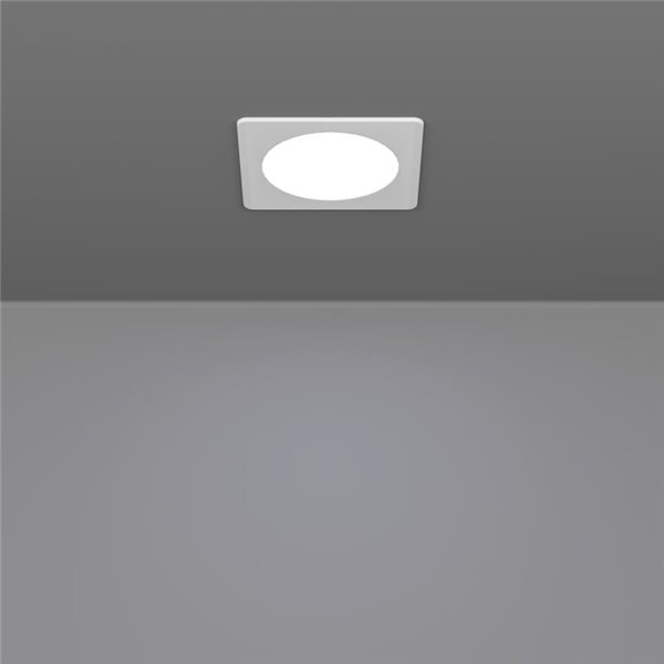 Downlight LED cuadrado empotrable 117X117mm blanco FUEVA 6, CCT (2700K-4000K-6500K), 6,3W, 720Lm