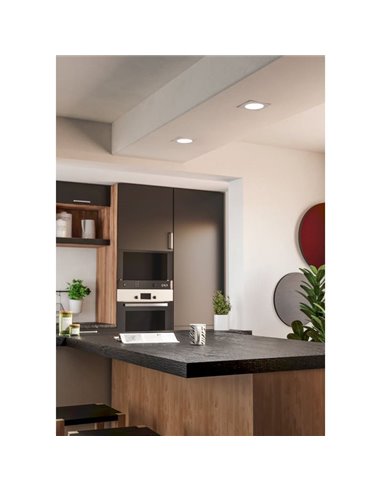 Spot LED encastré carré 117x117mm blanc FUEVA 6, CCT (2700K-4000K-6500K), 6,3W, 720Lm